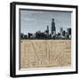 Chicago Map I-The Vintage Collection-Framed Giclee Print