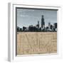 Chicago Map I-The Vintage Collection-Framed Giclee Print