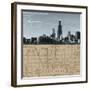 Chicago Map I-The Vintage Collection-Framed Giclee Print