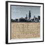 Chicago Map I-The Vintage Collection-Framed Giclee Print