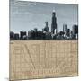 Chicago Map I-The Vintage Collection-Mounted Giclee Print