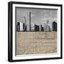 Chicago Map II-The Vintage Collection-Framed Giclee Print