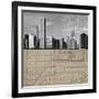 Chicago Map II-The Vintage Collection-Framed Giclee Print