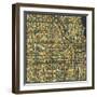 Chicago Map-Jazzberry Blue-Framed Art Print