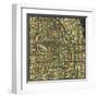 Chicago Map-Jazzberry Blue-Framed Art Print