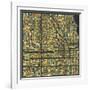 Chicago Map-Jazzberry Blue-Framed Art Print