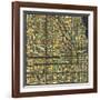 Chicago Map-Jazzberry Blue-Framed Art Print