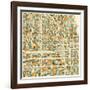 Chicago Map-Jazzberry Blue-Framed Art Print