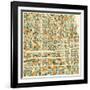 Chicago Map-Jazzberry Blue-Framed Art Print