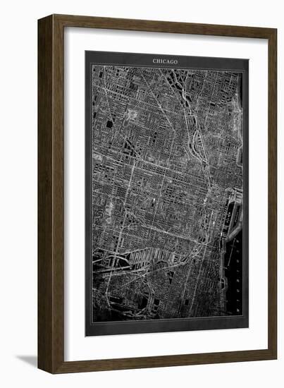 Chicago Map-GI ArtLab-Framed Giclee Print
