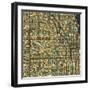 Chicago Map-Blue Jazzberry-Framed Art Print