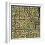 Chicago Map-Blue Jazzberry-Framed Art Print