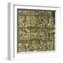 Chicago Map-Blue Jazzberry-Framed Art Print