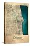 Chicago Map-Dionisis Gemos-Stretched Canvas