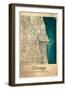 Chicago Map-Dionisis Gemos-Framed Giclee Print