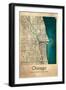 Chicago Map-Dionisis Gemos-Framed Giclee Print