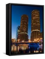Chicago Marina Towers-Patrick Warneka-Framed Stretched Canvas