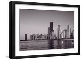 Chicago Morning BW-Steve Gadomski-Framed Photographic Print