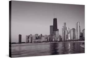 Chicago Morning BW-Steve Gadomski-Stretched Canvas