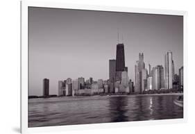 Chicago Morning BW-Steve Gadomski-Framed Photographic Print