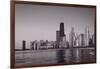 Chicago Morning BW-Steve Gadomski-Framed Photographic Print