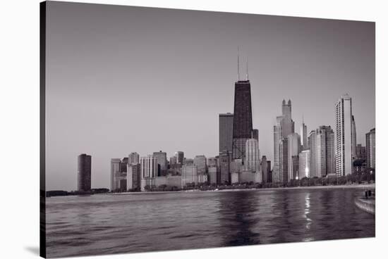 Chicago Morning BW-Steve Gadomski-Stretched Canvas