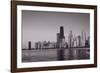 Chicago Morning BW-Steve Gadomski-Framed Photographic Print