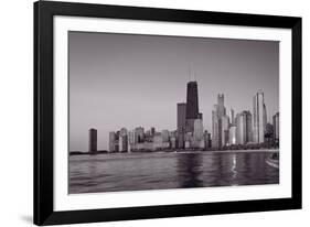 Chicago Morning BW-Steve Gadomski-Framed Photographic Print