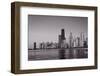 Chicago Morning BW-Steve Gadomski-Framed Photographic Print