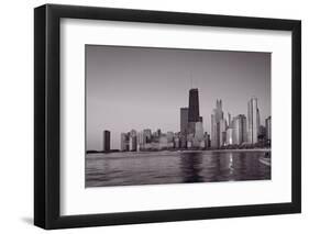 Chicago Morning BW-Steve Gadomski-Framed Photographic Print