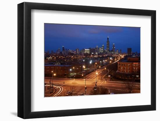 Chicago Nightlights-Steve Gadomski-Framed Photographic Print