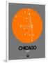 Chicago Orange Subway Map-NaxArt-Framed Art Print