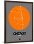 Chicago Orange Subway Map-NaxArt-Framed Art Print