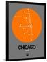 Chicago Orange Subway Map-NaxArt-Framed Art Print