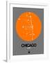 Chicago Orange Subway Map-NaxArt-Framed Art Print