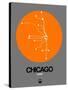 Chicago Orange Subway Map-NaxArt-Stretched Canvas