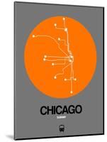 Chicago Orange Subway Map-NaxArt-Mounted Art Print