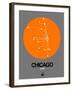 Chicago Orange Subway Map-NaxArt-Framed Art Print