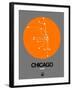 Chicago Orange Subway Map-NaxArt-Framed Art Print