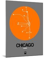 Chicago Orange Subway Map-NaxArt-Mounted Art Print