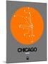 Chicago Orange Subway Map-NaxArt-Mounted Art Print
