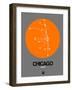 Chicago Orange Subway Map-NaxArt-Framed Art Print