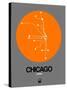 Chicago Orange Subway Map-NaxArt-Stretched Canvas