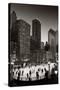 Chicago Park Skate BW-Steve Gadomski-Stretched Canvas