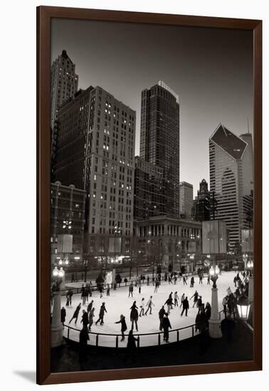 Chicago Park Skate BW-Steve Gadomski-Framed Photographic Print