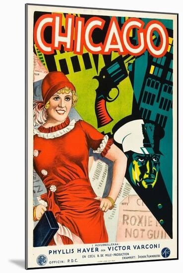 Chicago, Phyllis Haver on Swedish Poster Art, 1927-null-Mounted Art Print