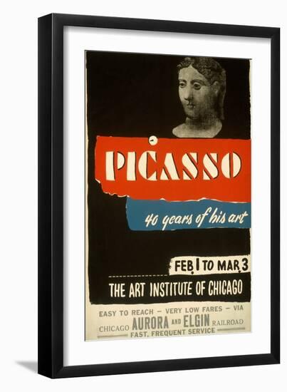 Chicago Picasso Show Poster-null-Framed Art Print