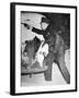 Chicago Policeman Arthur Olson, in a Shoot Out with Bank Robbers, 1st February 1947 (B/W Photo)-American Photographer-Framed Giclee Print