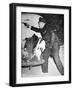 Chicago Policeman Arthur Olson, in a Shoot Out with Bank Robbers, 1st February 1947 (B/W Photo)-American Photographer-Framed Giclee Print