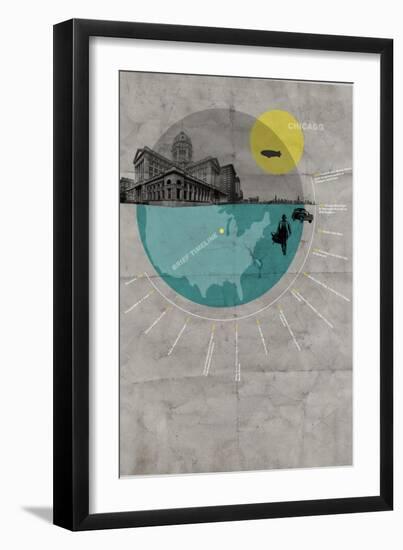 Chicago Poster-NaxArt-Framed Art Print